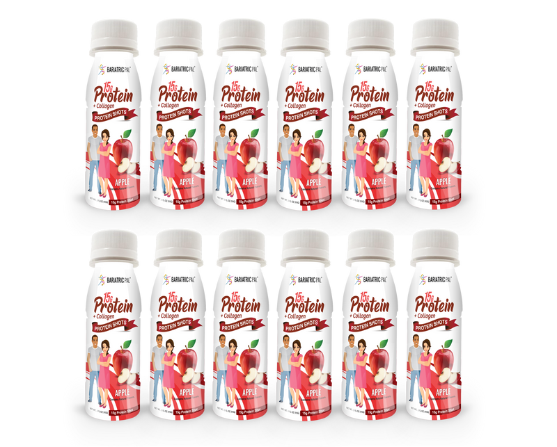 BariatricPal 15g Whey & Collagen Complete Protein Shots - Apple