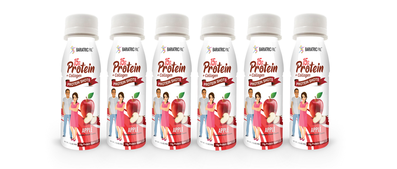 BariatricPal 15g Whey & Collagen Complete Protein Shots - Apple