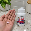 BariatricPal B12 Quick-Melt 1,000 mcg berry-flavored tablets for daily energy and immune support. Take one quick-melt tablet daily; 90-count bottle.