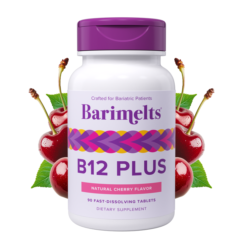 BariMelts B12 Plus Vitamins (1,000 mcg) 90 Fast-Dissolving Tablets - Natural Cherry Flavor