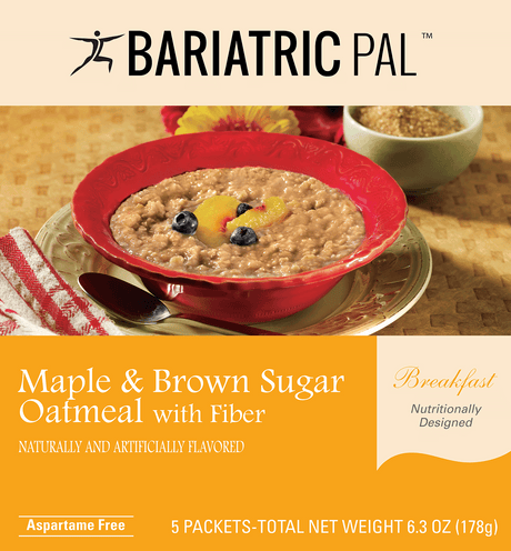 BariatricPal 15g Petit-déjeuner chaud - Flocons d'avoine érable et cassonade (Sans aspartame) - Un pack
