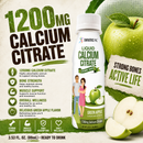 Green Apple Liquid Calcium Citrate Shot with 1,200 mg of calcium citrate in a 3.33-fluid-ounce serving.