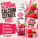 Raspberry Liquid Calcium Citrate Shot with 1,200 mg of calcium citrate in a 3.33-fluid-ounce serving.