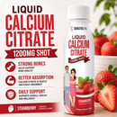 Strawberry Liquid Calcium Citrate Shot with 1,200 mg of calcium citrate in a 3.33-fluid-ounce serving.