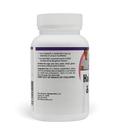 A white supplement bottle labeled "Hair, Skin & Nails" features a graphic of a smiling woman and lists ingredients, usage instructions, and safety warnings on the back.