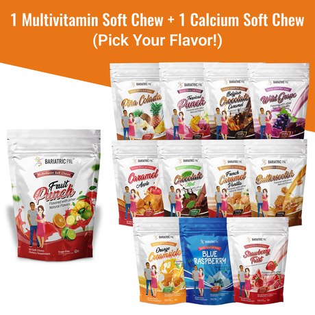 Multivitamínico BariatricPal + Chews Suaves de Citrato de Calcio sin Azúcar
