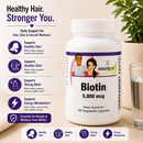 BariatricPal Biotin 5,000 mcg vegetarian capsules provide daily support for healthy hair, skin, nails and energy metabolism. Bottle contains 120 capsules.