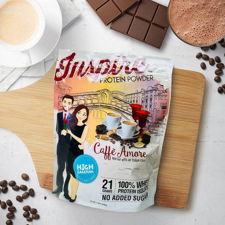 Proteína en polvo Inspire Gluten Free Caffe Amore Mocha de Bariatric Eating - 20 raciones / Un paquete
