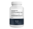 A white supplement bottle displays the nutritional facts for chewable tablets, including details on calories, vitamins, and minerals, with branding for BariatricPal on a dark blue label.