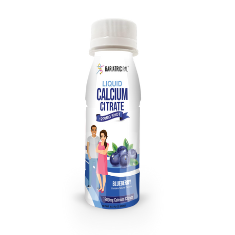 BariatricPal Citrate de Calcium Liquide (VENTE DE LIQUIDATION) - Bleuet (À consommer de préférence avant le 17 avril 2026) / Une bouteille