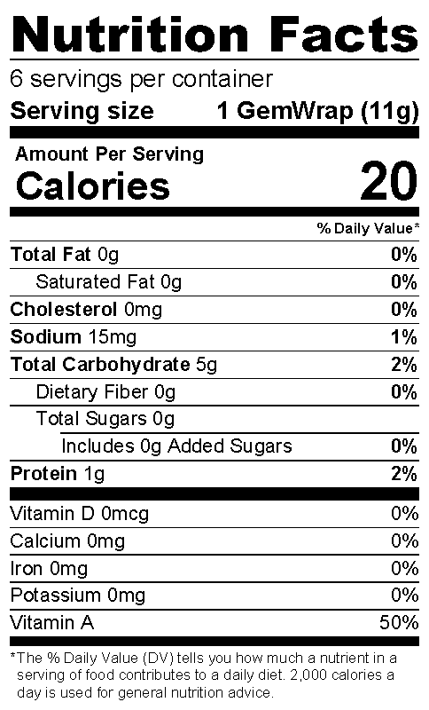 NewGem Foods GemWraps