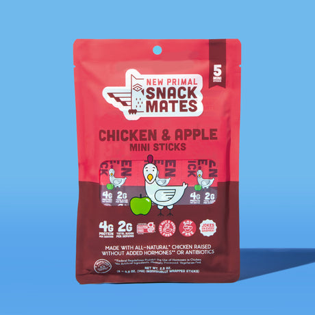 The New Primal Snack Mates Meat Sticks (5 Mini Sticks) - Chicken & Apple