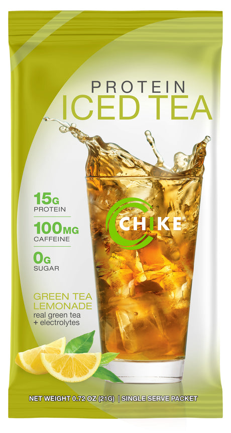 Té Helado Alto en Proteínas Chike Nutrition, Paquetes Individuales - Limonada de té verde / Un paquete