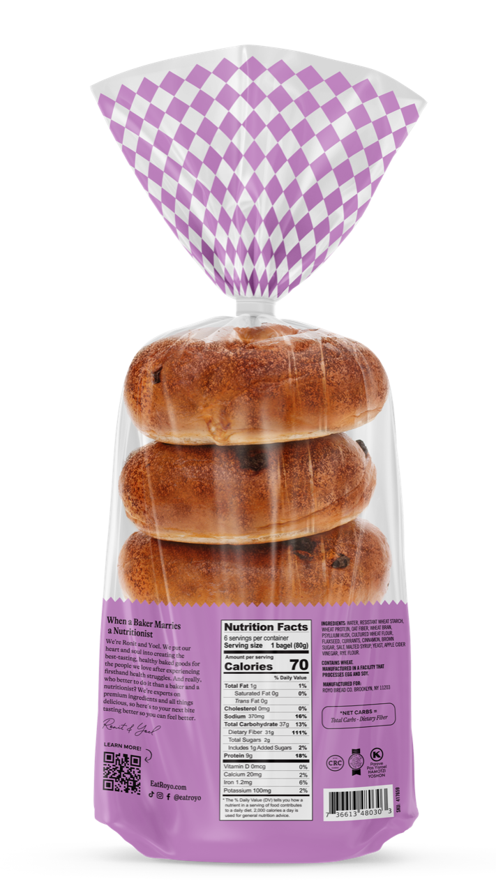 Royo Bread Co Low Carb New York Bagels
