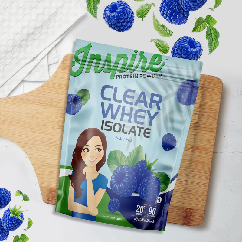 Inspire Gluten Free Clear Whey Protein Powder by Bariatric Eating - Blue Razz