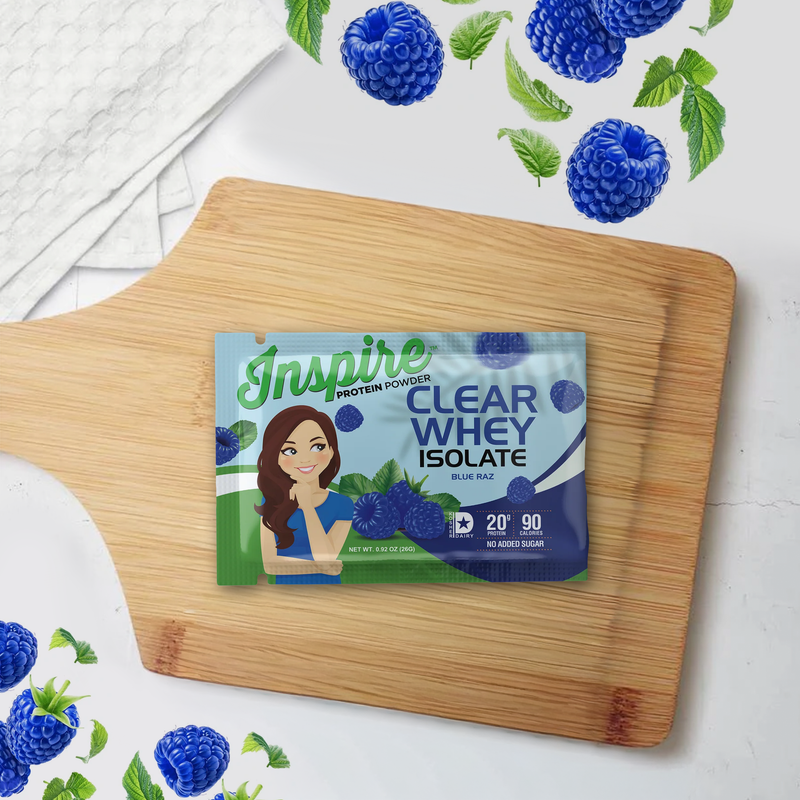 Inspire Gluten Free Clear Whey Protein Powder by Bariatric Eating - Blue Razz