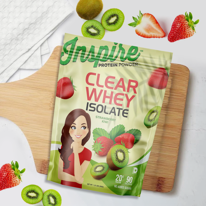 Inspire Gluten Free Clear Whey Protein Powder by Bariatric Eating - Strawberry Kiwi