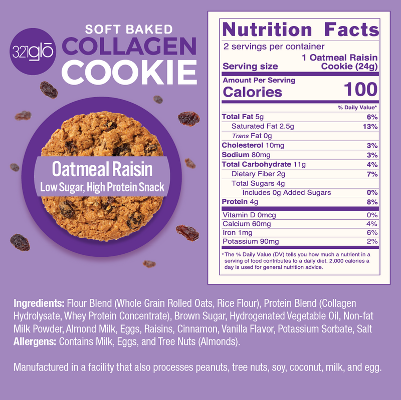321Glo Soft Baked Collagen Cookies