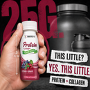 BariatricPal Cran-Grape Protein + Collagen Power Shot with 25 grams of protein in a 3-fluid-ounce bottle.