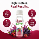 BariatricPal Cran-Grape Protein + Collagen Power Shot with 25 grams of protein in a 3-fluid-ounce bottle.