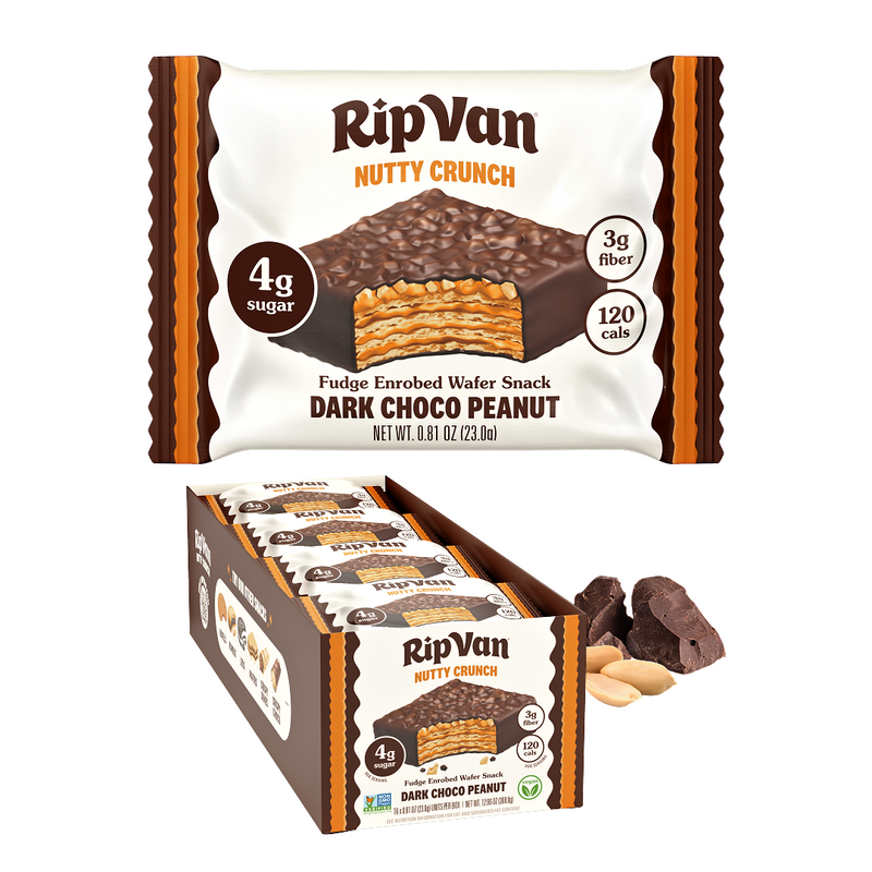 Rip Van Nutty Crunch Wafer Snacks - Dark Choco Peanut