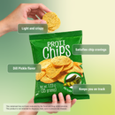 Proti Chips Dill Pickle chips with 15g of protein. 