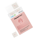 A pink package labeled "Easy Cycle Patch" contains 30 patches, featuring a design with a small icon, and includes text about its benefits for wellness and relaxation.