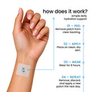 Electrolyte Hydration Patches with magnesium, potassium and sodium for hydration and mineral replenishment. How to apply.