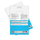 A product packaging back displays usage instructions for a skin patch, listing ingredients, cautions, and suggested use of one patch daily for health benefits.