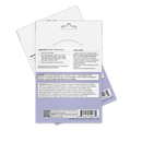 A product packaging for a skin patch, featuring usage instructions, ingredients, and cautionary notes, displayed against a plain background, emphasizing its application and benefits.