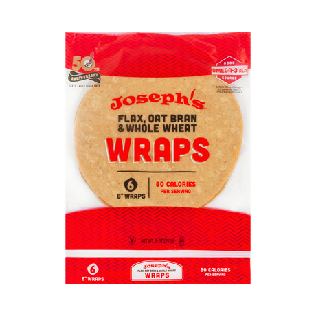 Wraps de Lino, Salvado de Avena y Trigo Integral Joseph's Bakery - Un paquete (6 unidades)