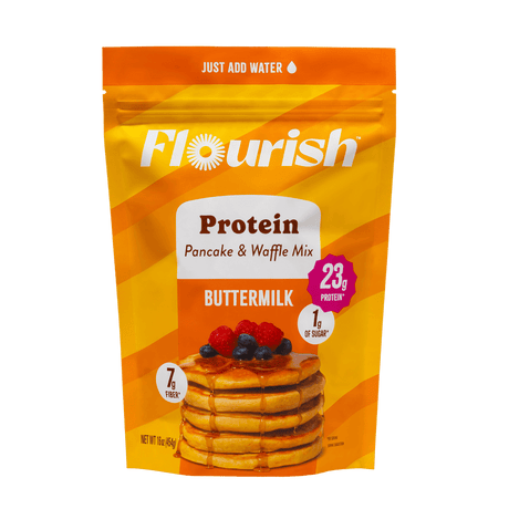 Flourish Protein Pancake & Waffle Mix, 453 g - Suero de leche