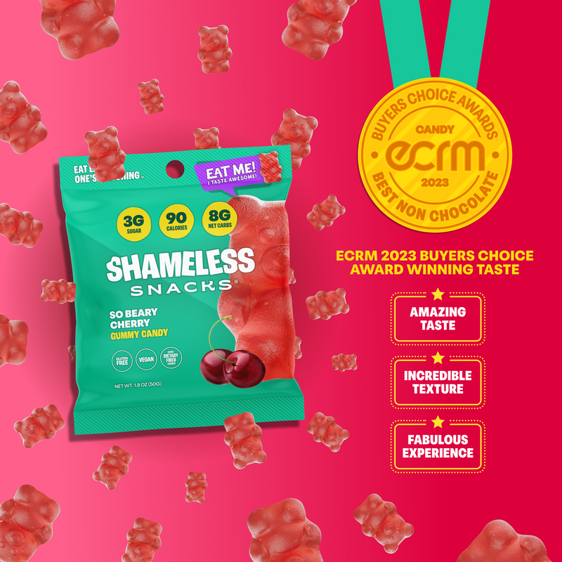 Shameless Snacks Gummy Candy - So Beary Cherry