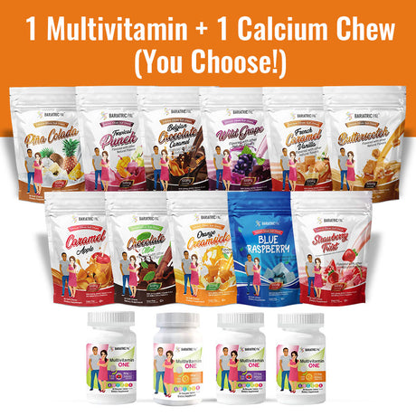 Paquete Completo de Vitaminas Bariátricas de BariatricPal para Cirugía Bariátrica - Paquete Personalizado de Masticables y Gomitas