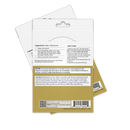 The image shows the back of a product packaging for a skin patch, featuring usage instructions, ingredients, and cautions, with a clean design and a barcode at the bottom.