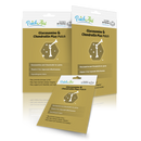 Three packages of Glucosamine & Chondroitin Plus patches are displayed, highlighting benefits for joint health, with a golden background and clear text on each package.
