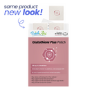 Packaging of Patch Aid Glutathione Plus Patch with branding and with new vertical packaging. 