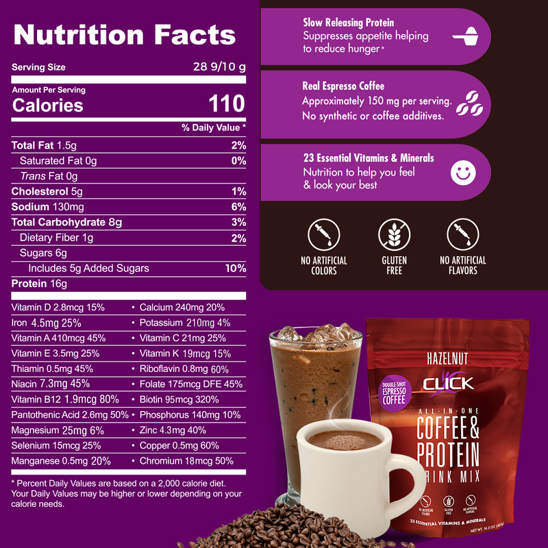 Click Coffee & Protein Drink Mix