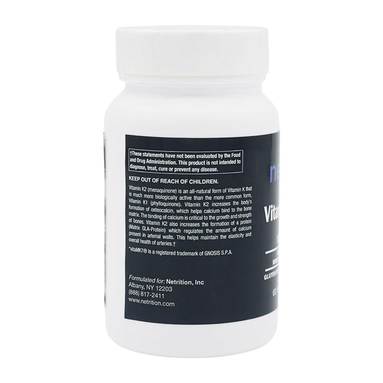 Vitamin D3 Plus K2 High Potency VCaps 60's by Netrition
