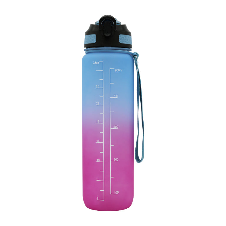 Hydrate & Inspire 32oz Motivational Water Bottle by BariatricPal - With Built-In Straw