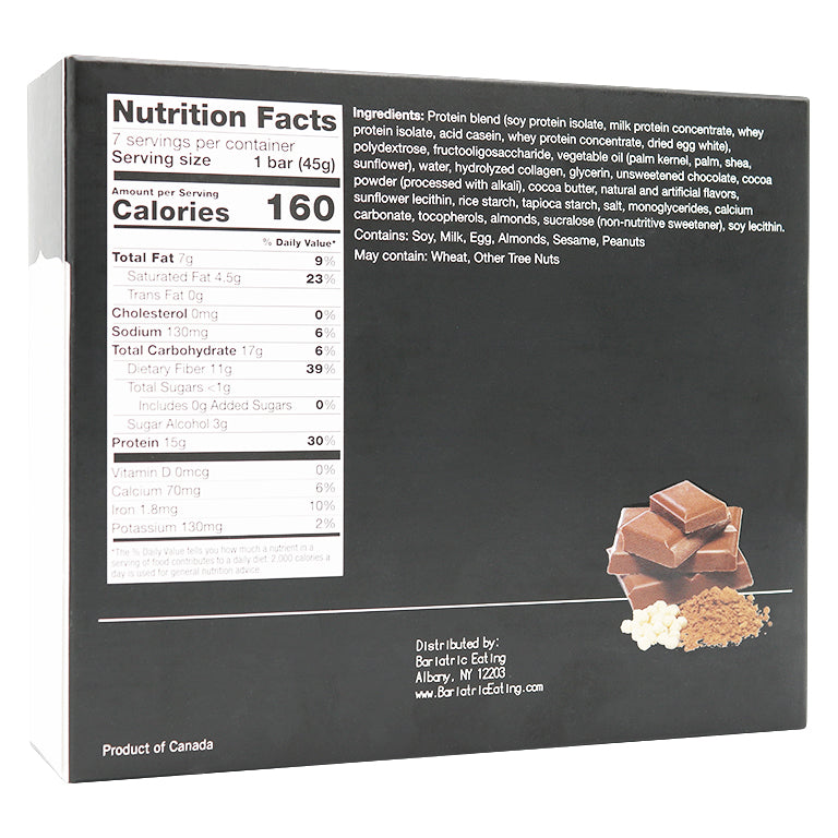 Inspire Low Carb Protein & Fiber Bars by Bariatric Eating - Chocolate Crisp