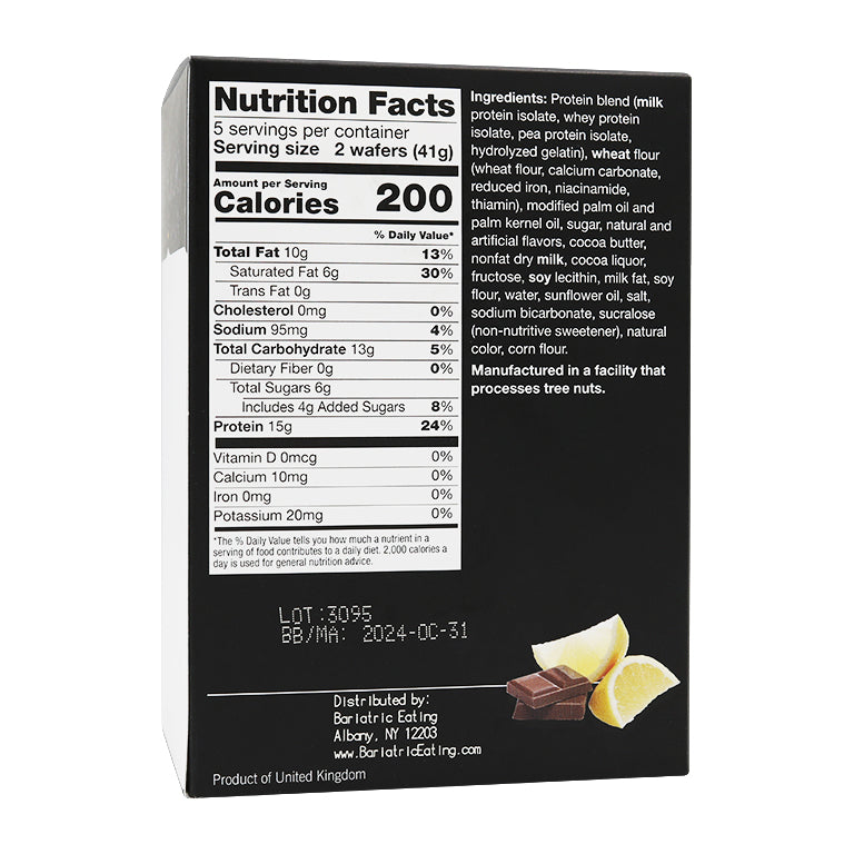Inspire Square Protein Wafers by Bariatric Eating - Lemon