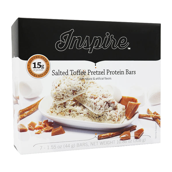 Inspire 15g Protein & Fiber Bars by Bariatric Eating - Salted Toffee Pretzel