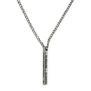 Gastric Surgery Medical Alert Necklace: Stainless Steel Engraved Rod Pendant by BariatricPal