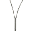 Gastric Surgery Medical Alert Necklace: Stainless Steel Engraved Rod Pendant by BariatricPal