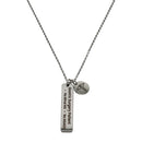 Gastric Surgery Medical Alert Necklace: Engraved Stereoscopic Rod Pendant with Caduceus Charm by BariatricPal