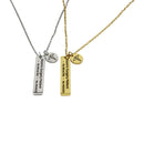 Gastric Surgery Medical Alert Necklace: Engraved Stereoscopic Rod Pendant with Caduceus Charm by BariatricPal