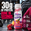 Inspire Fruit Punch + Collagen Power Shot with 30 grams of protein in a 3-fluid-ounce bottle.