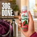 Inspire Watermelon Power Pro Shot with 30 grams of protein plus collagen in a 3-fluid-ounce serving.