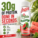 Inspire Watermelon Power Pro Shot with 30 grams of protein plus collagen in a 3-fluid-ounce serving.